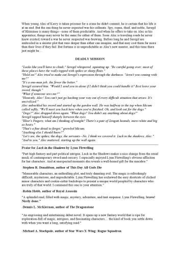 شانس در سایه ها (Nightrunner، جلد 1)