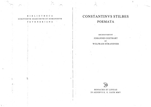 Poemata (Bibliotheca scriptorum Graecorum و Romanorum Teubneriana)