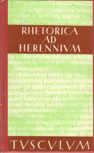 Rhetorica ad Herennium (لاتین-آلمانی)، نسخه دوم (مجموعه Tusculum)