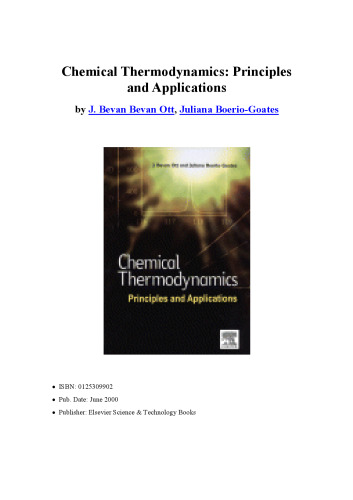 ﻿ترمودینامیک شیمیایی: اصول و کاربردها