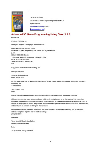 ﻿برنامه نویسی پیشرفته بازی های سه بعدی با DirectX 9.0