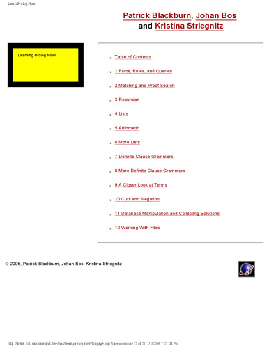 یاد بگیرید Prolog Now