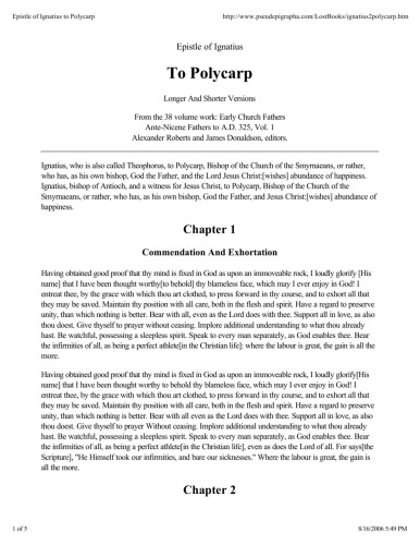 ﻿رساله ایگناتیوس به پولیکارپ