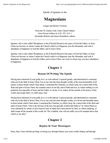 ﻿رساله ایگناتیوس به مگنسیان