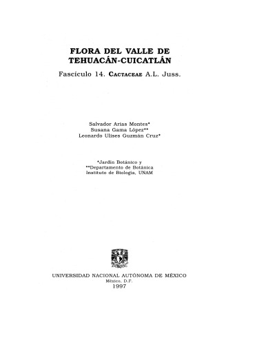 ﻿فلور دره Tehuacan-Cuicatlan. کاکتوس