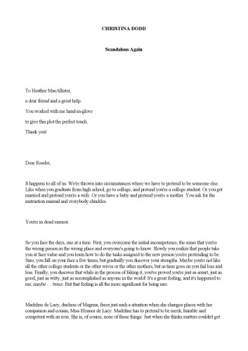 دوباره رسوایی (سری مکان های تعویض)