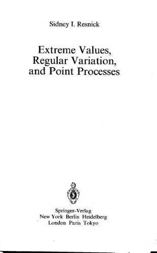 ﻿ارزش‌های شدید، تغییرات منظم و فرآیندهای نقطه‌ای (سری اسپرینگر در تحقیقات عملیات و مهندسی مالی)