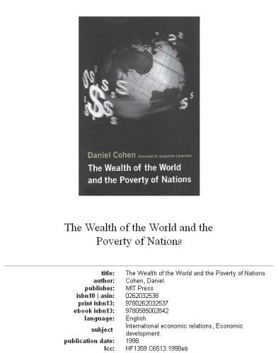 ﻿ثروت جهان و فقر ملل