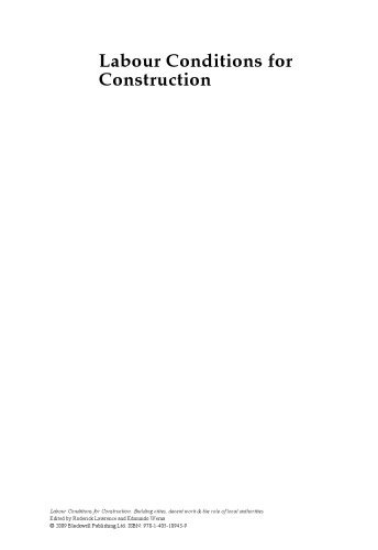 ﻿شرایط کار برای ساخت و ساز: کار شایسته ، ساختن شهرها و نقش مقامات محلی