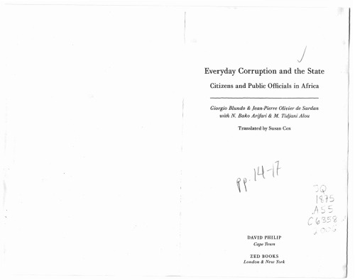﻿فساد روزمره و دولت: شهروندان و مقامات دولتی در آفریقا