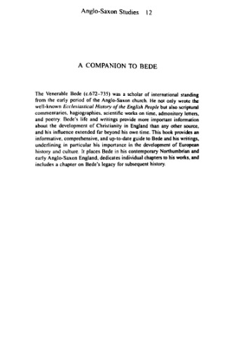 یک همدم به Bede: تفسیر خواننده در تاریخ کلیسای مردم انگلیس