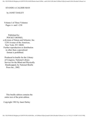 ﻿مرد کالدر می ایستد ، جلد 2