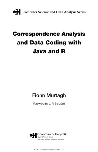 ﻿تجزیه و تحلیل مکاتبات و کدگذاری داده با جاوا و R (Chapman & Hall CRC Computer Science & Data Analysis)