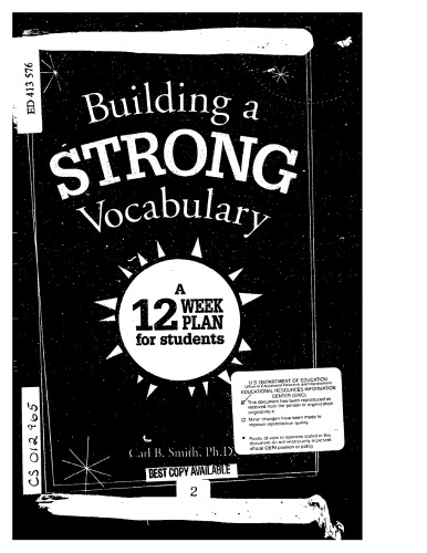 ﻿ساخت واژگان قوی: یک برنامه دوازده هفته ای برای دانش آموزان