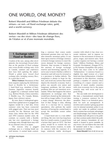 ﻿یک دنیا ، یک پول؟