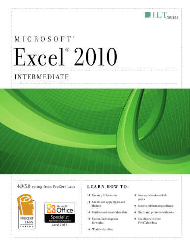 اکسل 2010: متوسط ​​(کتابچه راهنمای دانشجویی)