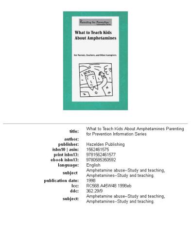 چه چیزی را به بچه ها در مورد آمفتامین ها آموزش دهید