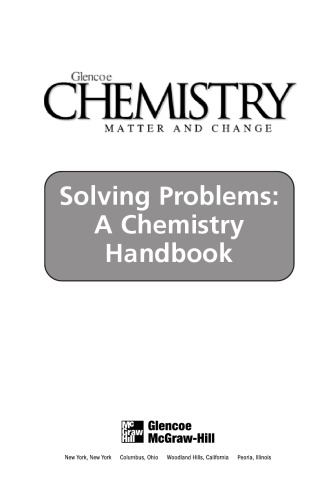 مشکلات حل مسئله شیمی Glencoe: یک کتاب شیمی (ماده و تغییر)