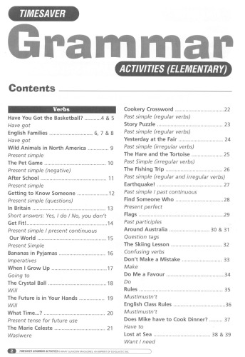 ﻿فعالیت های گرامر Timesaver: ابتدایی