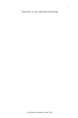 ﻿پیشرفت در فناوری ریسندگی نخ (مجموعه انتشارات Woodhead در منسوجات)