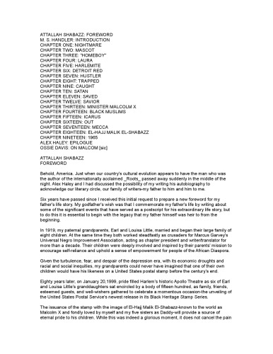 ﻿زندگی نامه مالکوم ایکس