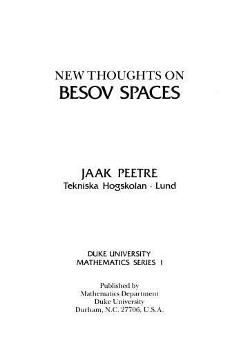 ﻿افکار جدید در مورد فضاهای Besov