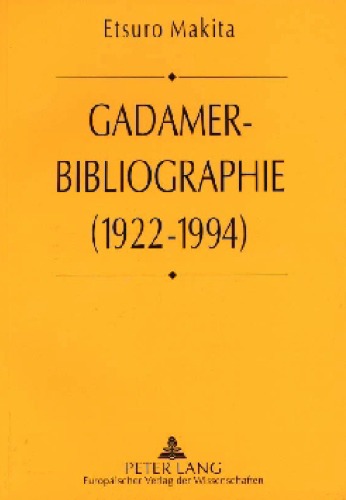 ﻿کتابشناسی گادامر (1922-1994)