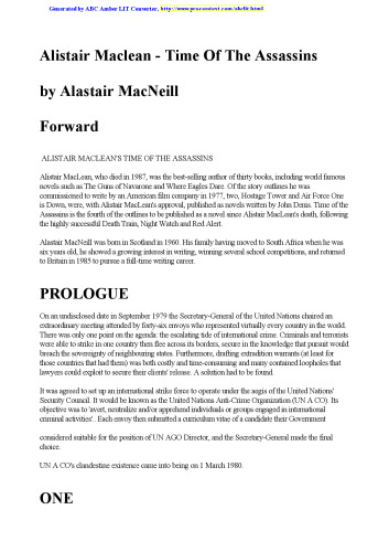 UNACO Alistair MacLean: زمان قاتلان