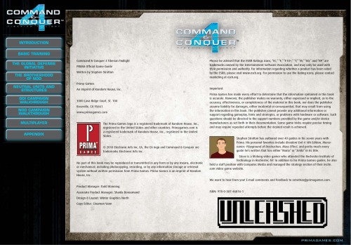 ﻿راهنمای بازی رسمی Command & Conquer 4 Tiberian Twilight Prima