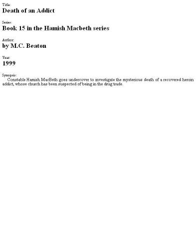 ﻿مرگ یک معتاد