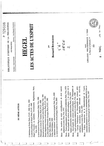 هگل، اعمال روح