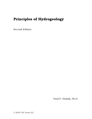 اصول هیدروژئولوژی