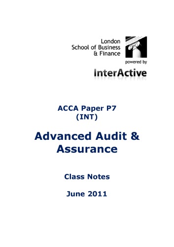 ﻿ACCA P7