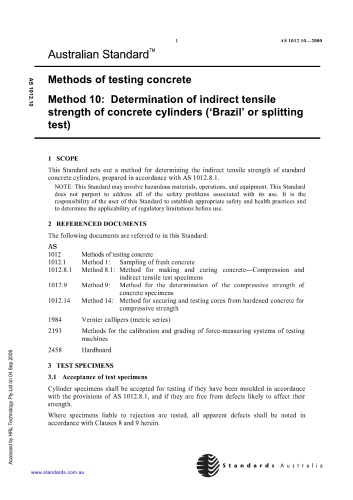 ﻿روش های آزمایش بتن: روش ساخت و پخت بتن - نمونه های آزمایش کششی فشرده سازی و غیرمستقیم