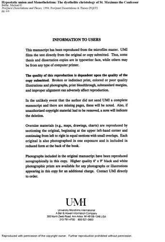 ﻿اتحاد هیپوستاتیک و مونتهلتیسم: مسیحیت دیوتلیتی سنت ماکسیموس اعتراف کننده