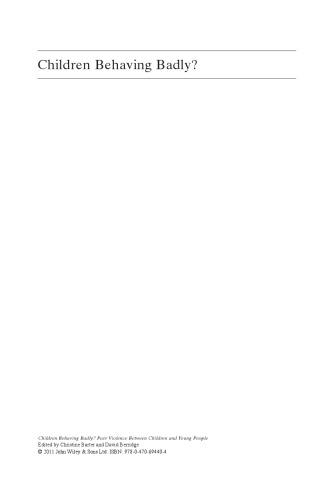 رفتار نادرست کودکان: خشونت همسالان بین کودکان و جوانان (سری سیاست های محافظت از کودکان Wiley)