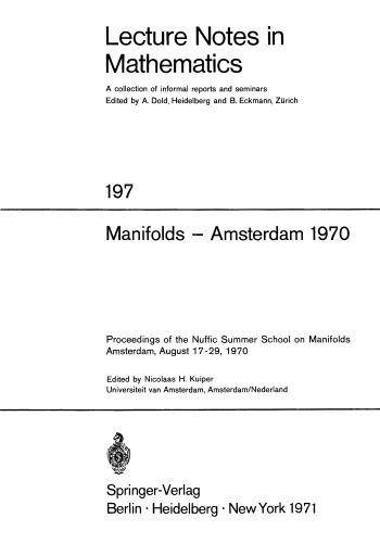 مانیفولدز - نسخه. آمستردام 1970