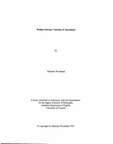 ﻿والاس استیونز: نسخه هایی از آخرالزمان