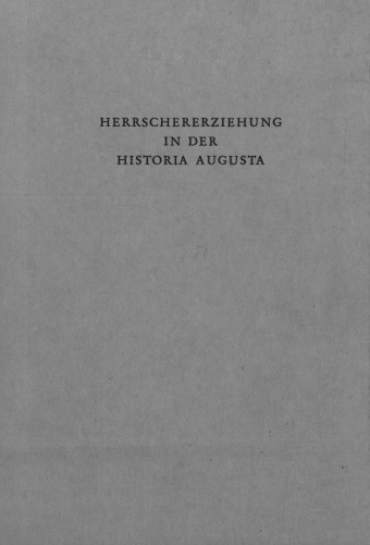 آموزش برای حاکمان در Historia Augusta