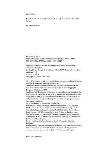 ﻿The Chosen (کتاب یکی از رقص سنگ های سه گانه آفتاب پرست)