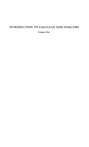 مقدمه ای بر حساب و تحلیل: جلد 1