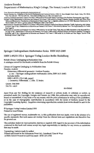 هندسه دیفرانسیل ابتدایی