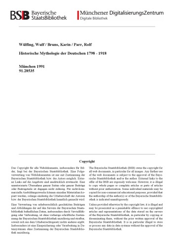 ﻿اسطوره تاریخی آلمان ، 1798-1918