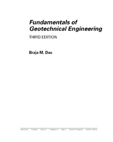 Fundamentals of Geotechnical Engineering