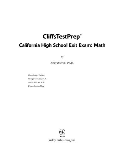 امتحان خروج از دبیرستان CliffsTestPrep کالیفرنیا