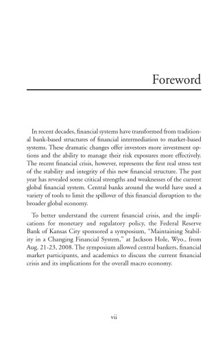 حفظ ثبات در یک سیستم مالی در حال تغییر