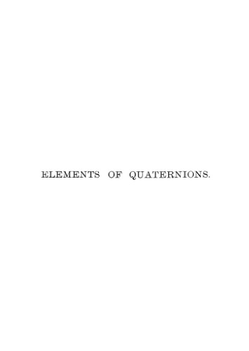 عناصر quaternions جلد 1، نسخه دوم