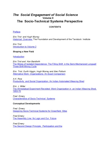 ﻿تعامل اجتماعی علوم اجتماعی: گلچین تاویستوک: چشم انداز اجتماعی-فنی (سری نوآوری ها در سازمان ها)