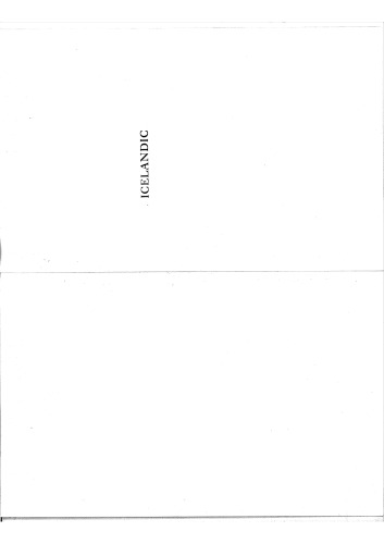 ﻿ایسلندی: گرامر، متن و واژه نامه، ویرایش دوم