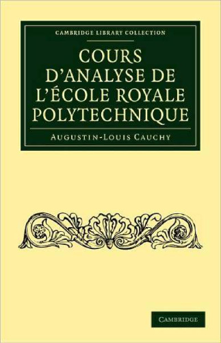 ﻿Cours D’analyse de L’École Royale Polytechnique